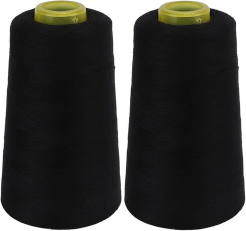 Premium Polyester Serger Thread 2Pcs Fray with High Tensile Strength for Quilting Machine Sewing and Crafts 3000 Yards Each in Kuwait