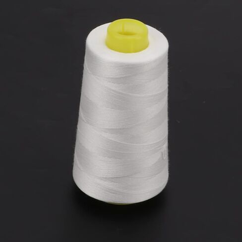Yosoo 4Pcs Serger Thread White Premium Polyester Sewing Machine Thread Embroidery Hand Sewing for Quilting Overlock Serger with Delicate Texture in Kuwait