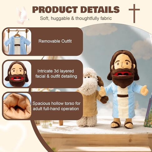 18.5" Jesus Hand Puppets Plush, Bible Character for Kids in Kuwait