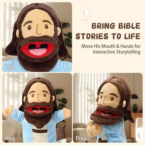 18.5" Jesus Hand Puppets Plush, Bible Character for Kids in Kuwait