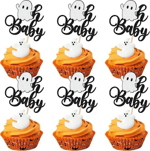 48 PCS Halloween Cupcake Toppers Tombstone Cupcake Picks Novelty Mini Shovel Spoons Horrible Gravestone Skeleton Cupcake Decorations for Halloween Theme Birthday Party Cake Decorations Supplies in Kuwait