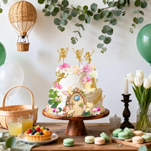 30 PCS Fairy Cake Toppers Fairy Garden Cake Decorations with Gold Fairies in Kuwait