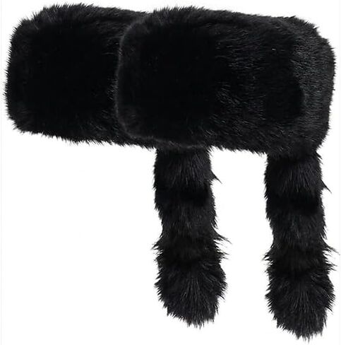 Chochkees Halloween Kids' Raccoon Tail Hat Brown Soft Plush Faux Fur Cap with Hanging Tail, One Size Fits Most in Kuwait