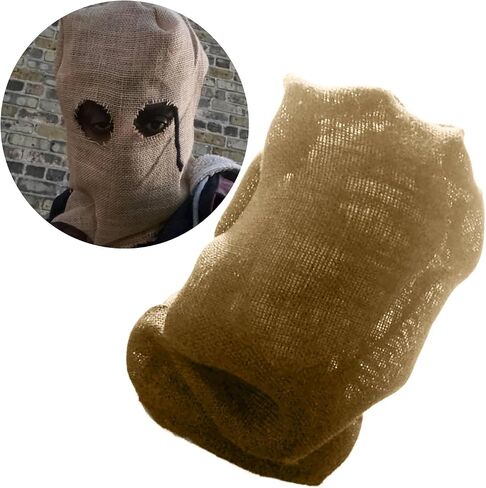 Halloween Knit Sackcloth Robber Head Covering Party Holiday Winter Warm Hat Full-Head Hand-Knitted mask with Exposed in Saudi Arabia