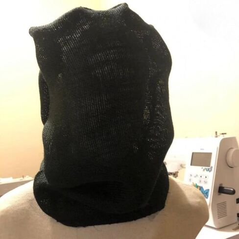 Halloween Knit Sackcloth Robber Head Covering Party Holiday Winter Warm Hat Full-Head Hand-Knitted mask with Exposed in Saudi Arabia