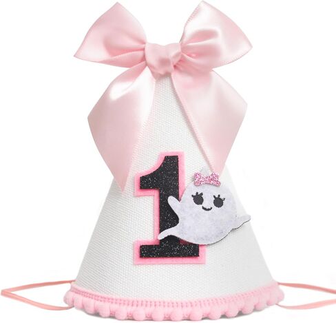 KOJIN Ghost 1st Birthday Hat-Cute Halloween Decoration For Baby,Spook One Birthday Crown in Kuwait