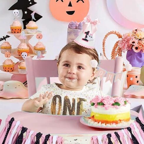 KOJIN Ghost 1st Birthday Hat-Cute Halloween Decoration For Baby,Spook One Birthday Crown in Kuwait