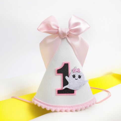 KOJIN Ghost 1st Birthday Hat-Cute Halloween Decoration For Baby,Spook One Birthday Crown in Kuwait