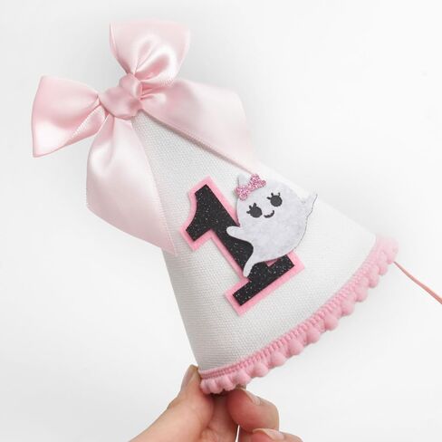 KOJIN Ghost 1st Birthday Hat-Cute Halloween Decoration For Baby,Spook One Birthday Crown in Kuwait
