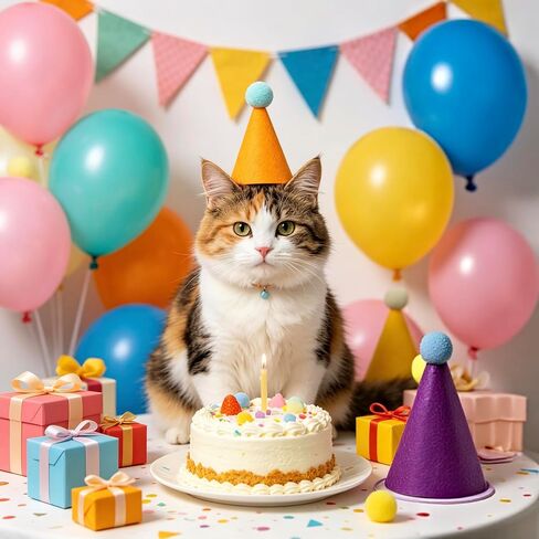 12 Pcs Mini Party Hats for Stuffed Animals Headwear,Birthday Hats for Pets in Kuwait