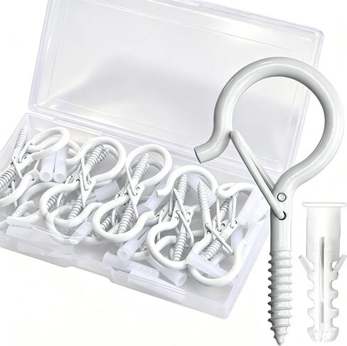 PlusRoc 20 Pack Screw Hooks for Hanging Outdoor String Lights, Heavy Duty 2.2 Inch Black Eye Hook Cup Hook Q-Hanger, Wall Wood Ceiling Deck Mount in Kuwait