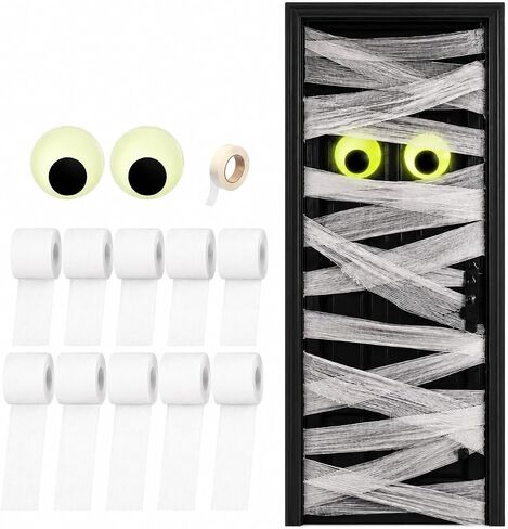 13Pcs Halloween Mummy Decor Set Wrap Mummy Halloween Decorations in Kuwait