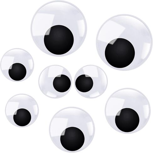 TOAOB 8pcs Luminous Large Googly Wiggle Eyes with Self Adhesive 2 Inch 3 Inch 4 Inch Giant Glow in The Dark Wiggle Eyes for DIY Crafts Scrapbooking Decoration in Kuwait