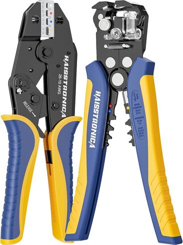 haisstronica Wire Stripper and Crimping Tool,AWG 24-10 Automatic Stripper Tool with AWG 22-10 Ratchet Wire Crimper For Heat Shrink Connectors in Kuwait
