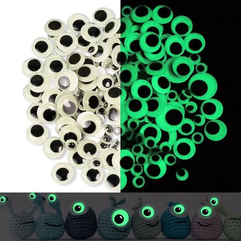400PCS Glitter Googly Eyes 4 Sizes Googly Eyes Self Adhesive for Crafts Multi Colors Wiggle Eyes for Halloween DIY Art Projects Craft Supplies in Kuwait