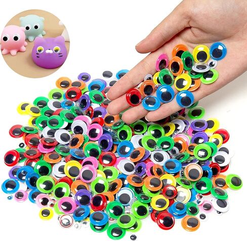 1580PCS Googly Eyes Self Adhesive, Colored Assorted Sizes for Crafts in Kuwait