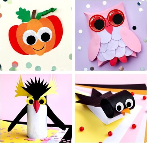 1580PCS Googly Eyes Self Adhesive, Colored Assorted Sizes for Crafts in Kuwait