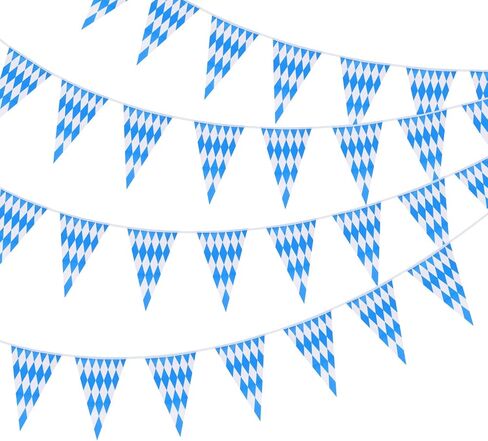 TUPARKA 98 Feet Oktoberfest Bavarian Pennant Banner Flag, Oktoberfest Decorations Octoberfest Party Supplies in Kuwait
