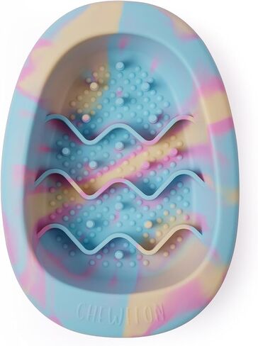 CHEWFFON Dog & Cat Lick Mat Bowl with Suction Cups, Rainbow Small in Kuwait