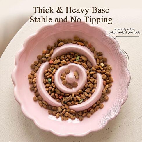 Elevated Cat Bowls,Slow Feeder Cat Bowl for Puppy Kitten Small Animals in Kuwait