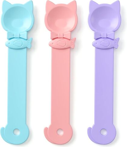 3 Pcs Cat Treat Spoon Squeeze Dispenser, Mess-Free Cat Treat Feed in Kuwait