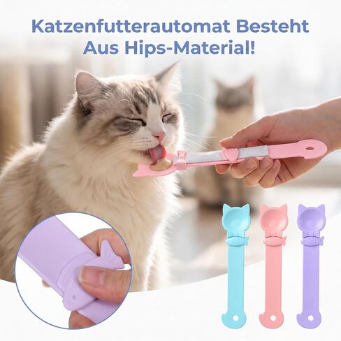 3 Pcs Cat Treat Spoon Squeeze Dispenser, Mess-Free Cat Treat Feed in Kuwait