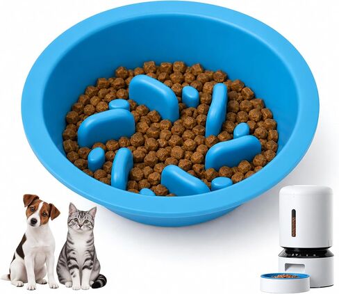 Slow Feeder Bowl for Cats & Small Dogs Compatible with PETLIBRO Automatic Cat Feeder 3L 5L with WiFi, Replacement for Stainless Steel Bowl in Kuwait