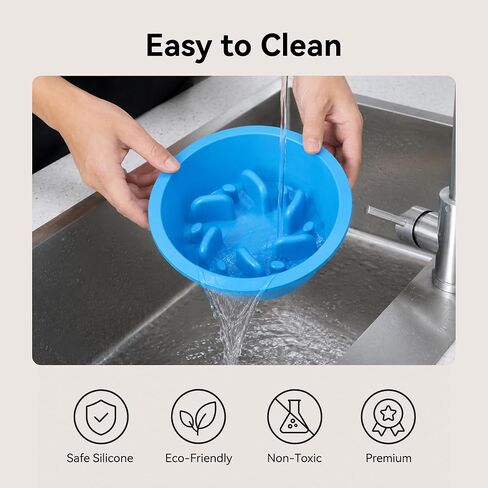 Slow Feeder Bowl for Cats & Small Dogs Compatible with PETLIBRO Automatic Cat Feeder 3L 5L with WiFi, Replacement for Stainless Steel Bowl in Kuwait