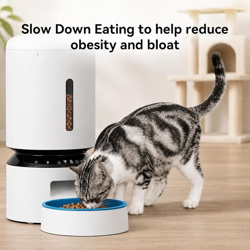 Slow Feeder Bowl for Cats & Small Dogs Compatible with PETLIBRO Automatic Cat Feeder 3L 5L with WiFi, Replacement for Stainless Steel Bowl in Kuwait