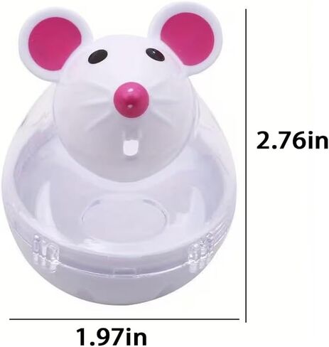 Engaging Cat Food Dispenser Toy | Rolling Mouse Style for Nourishment & Training | Pet Dish, Without Battery in Kuwait