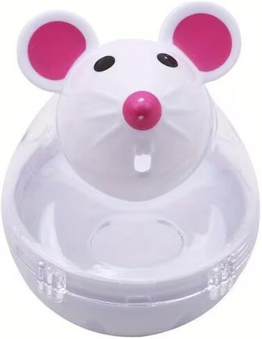 Engaging Cat Food Dispenser Toy | Rolling Mouse Style for Nourishment & Training | Pet Dish, Without Battery in Kuwait