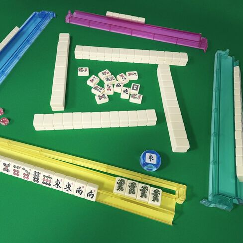 1.2" 166-Tile American Mahjong Tile Set - Complete Mahjong Game Set with Cute Mah Jongg Tiles for Beginners, Adults, Seniors, American Mahjong Tiles, Majiang Set & Mahjong Tiles Only in Kuwait