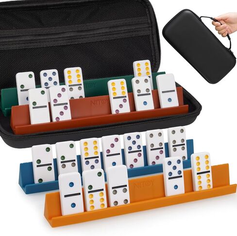 Double 6 Dominoes Set for Adults, 28 Tiles, Board Game, Case in Saudi Arabia