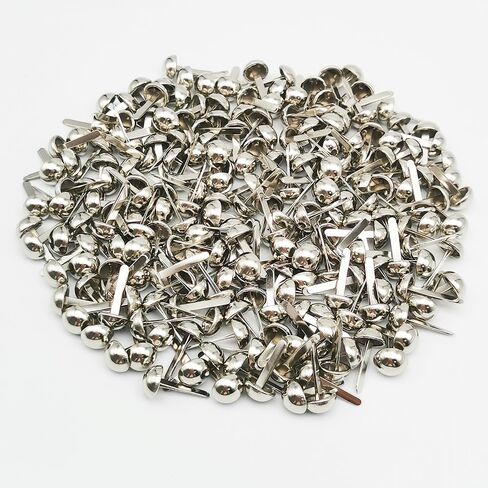 300 Pack Paper Fasteners Brads Round Fasteners, Silver, 8 x 15mm in Kuwait