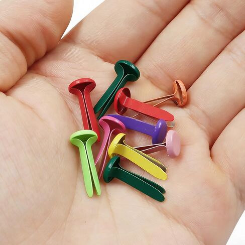 Bonsicoky Paper Fasteners, Multi Color, 8x17mm, 100pcs in Kuwait