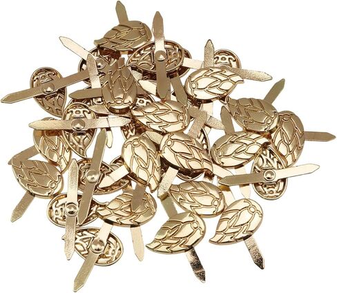 30PCS Leaf Shaped Brads for Scrapbooks Cards Securing Photos and Ribbons in Kuwait