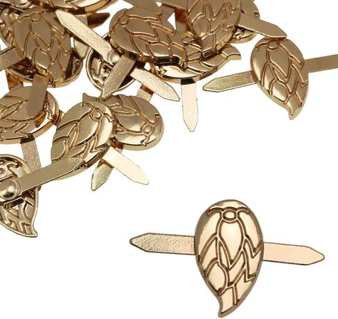 30PCS Leaf Shaped Brads for Scrapbooks Cards Securing Photos and Ribbons in Kuwait