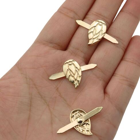 30PCS Leaf Shaped Brads for Scrapbooks Cards Securing Photos and Ribbons in Kuwait