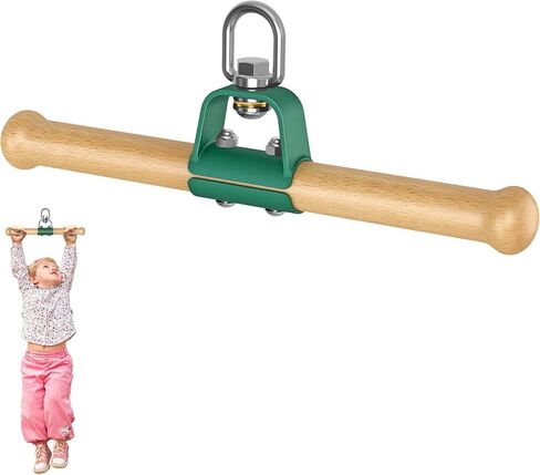 360° Swivel Wooden Ninja Twister Swing Spin for Slackline Attachments Green in Kuwait