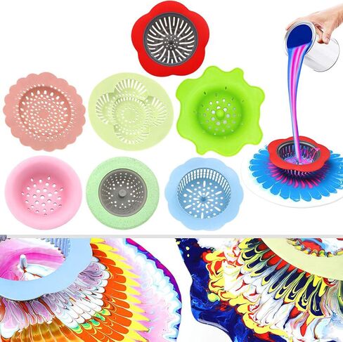 5P Acrylic Pouring Strainers Fluid Art Tools DIY Abstract Pour Painting in Saudi Arabia