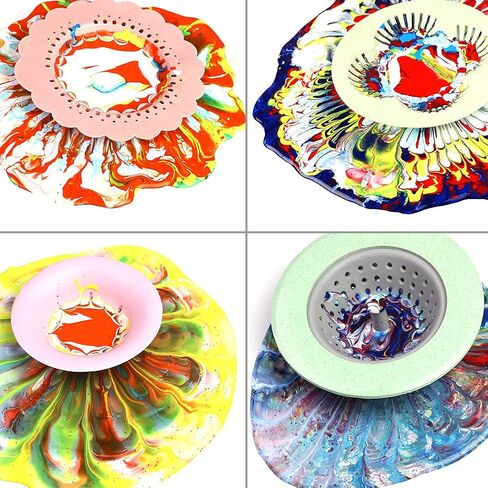 5P Acrylic Pouring Strainers Fluid Art Tools DIY Abstract Pour Painting in Saudi Arabia