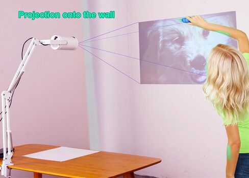 Art Projector for Tracing Drawing Painting,Wireless Projection for Desktop Wall Canva Drawing, Only Compatible with Iphone Ipad Airplay, USB&HDMI input, Arts&Crafts tracing Tool for Kids and Beginners in Saudi Arabia