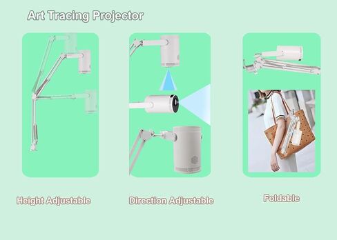 Art Projector for Tracing Drawing Painting,Wireless Projection for Desktop Wall Canva Drawing, Only Compatible with Iphone Ipad Airplay, USB&HDMI input, Arts&Crafts tracing Tool for Kids and Beginners in Saudi Arabia