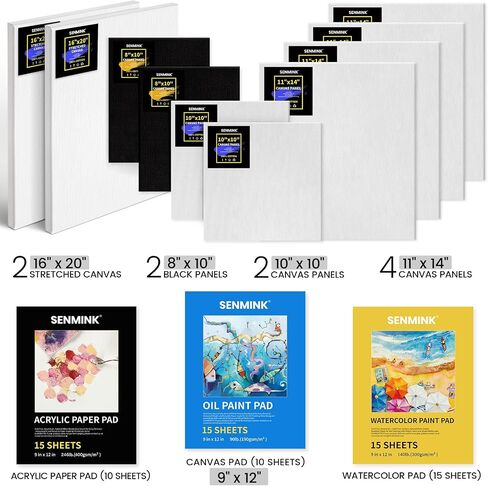 196Pcs Deluxe Artist Painting Set with French Easel, 48 Colors Acrylic & Oil Paints, 24 Colors Watercolor Paints, Art Paint Supplies for Artists, Beginner & Adults in Kuwait