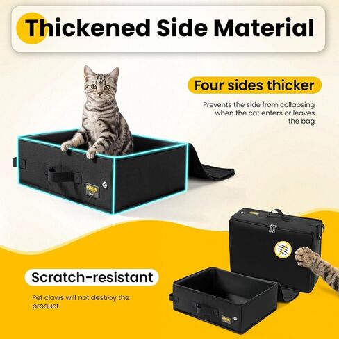 Conlun Portable Cat Litter Box for Travel, Foldable Leak-Proof in Kuwait