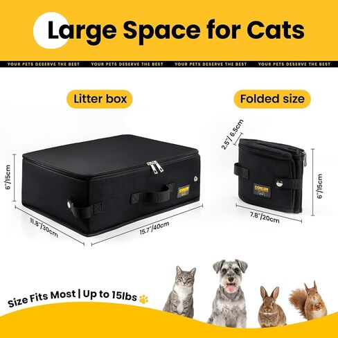 Conlun Portable Cat Litter Box for Travel, Foldable Leak-Proof in Kuwait