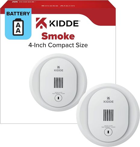 Kidde Fire Sentry Smoke Detector, 9V Battery Powered Smoke Alarm, 4 Inch Compact Design in Saudi Arabia