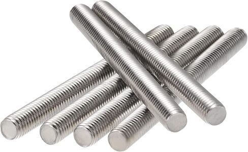 uxcell 6Pcs M8 x 120mm Fully Threaded Rod 304 Stainless Steel Right Hand Threads in Kuwait