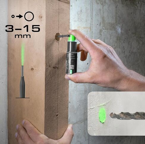 Pica Powder® Deep Hole Spray Marker PICA2020. Holes from 3mm & Marks Through Upto 25cm. High-Vis Green Chalk. Refills for Long-Term use-1500 Shots lifespan. 1 Handed Spray Action. 360° Spray Nozzle. in Kuwait