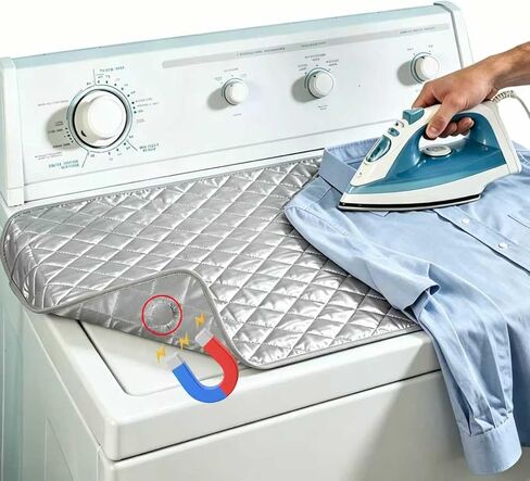 Ninsula 17.7″ × 33.5″ Ironing Mat, Ironing Pad for Table with Magnetic Edges, Foldable Ironing Mat Pad for for Small Apartments, Dorm Rooms, and RVs in Kuwait
